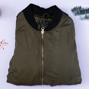 topshop olive green bomber jacket